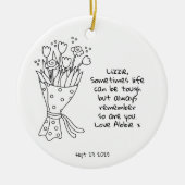 Personalisiertes Leben kann hart sein Inspiration Keramik Ornament (Vorne)