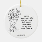 Personalisiertes Leben kann hart sein Inspiration Keramik Ornament (Hinten)