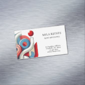 Personalisiertes, lebendiges abstraktes Design Magnetische Visitenkarte (Beispiel)