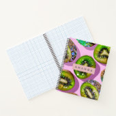 Personalisiertes Lebendiges Glitter-Kiwi-Pop-Art-D Notizblock (Innenseite)