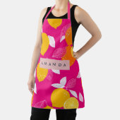 Personalisiertes, lebendiges Zitronenmuster Schürze (InSitu)