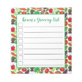 Personalisiertes Lebensmittelgeschäft Gartenvegeta Notizblock (Vorderseite)