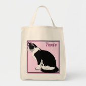 Personalisiertes Lebensmittelgeschäft Tuxedo, schw Tragetasche (Vorne)