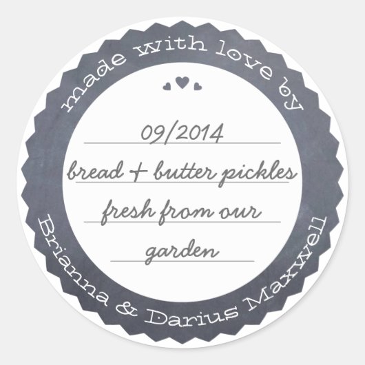 Personalisiertes Lebensmittelgeschenk-Etikett Scha Runder Aufkleber (Vorderseite)
