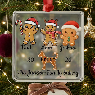 Personalisiertes Lebkuchen-Familie 2026 Ornament Aus Metall