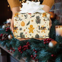 Personalisiertes Lebkuchen- und Schneemann-Weihnac