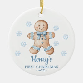 Personalisiertes Lebkuchen-Weihnachten für Babys e Keramik Ornament
