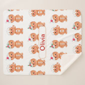 Personalisiertes Lebkuchen Weihnachten Weihnachten Sherpadecke (Vorderseite (Horizontal))