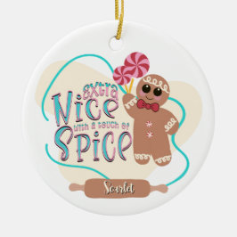 Personalisiertes Lebkuchen Weihnachtsfeier Keramik Ornament