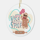 Personalisiertes Lebkuchen Weihnachtsfeier Keramik Ornament (Links)