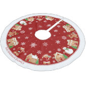 Personalisiertes Lebkuchendorf Polyester Weihnachtsbaumdecke (Schrägansicht)