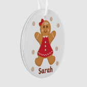 Personalisiertes Lebkuchenmädchen Akryllische Orna Ornament (Vorderseite)