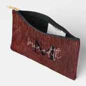 Personalisiertes Lederdesign Zubehörtasche (Offen)
