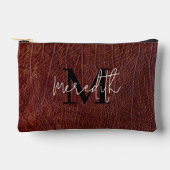 Personalisiertes Lederdesign Zubehörtasche (Vorderseite)