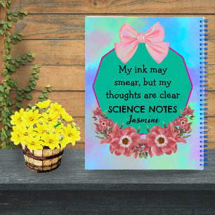 Personalisiertes Lefty-Notebook - Niedliche Blumen Notizblock