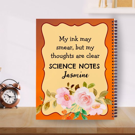 Personalisiertes Lefty-Notebook - Niedlicher Blume Notizblock