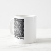Personalisiertes Lehrer-Dank-Schiefertafel-Herz Kaffeetasse (Vorderseite Links)