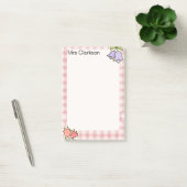Personalisiertes Lehrer-Dankeschön-Geschenk Rosa Post-it Klebezettel (Büro)