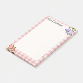 Personalisiertes Lehrer-Dankeschön-Geschenk Rosa Post-it Klebezettel (angewinkelt)