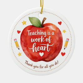 Personalisiertes Lehrer-Dankeschön-Ornament Keramik Ornament