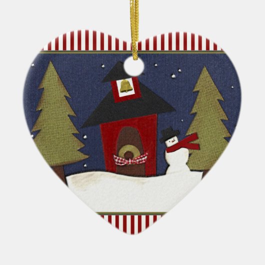 Personalisiertes Lehrer-Feiertags-Geschenk Keramikornament (Vorne)