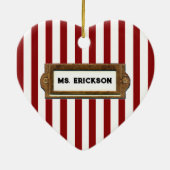 Personalisiertes Lehrer-Feiertags-Geschenk Keramikornament (Hinten)