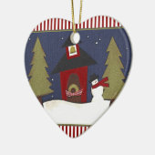 Personalisiertes Lehrer-Feiertags-Geschenk Keramikornament (Links)