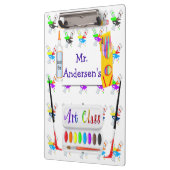 Personalisiertes Lehrer-Kunst-Klassen-Klemmbrett Klemmbrett (Links)