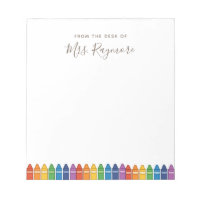 Personalisiertes Lehrer Notizbuch – Regenbogen Bun