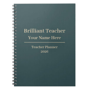 Personalisiertes Lehrer-Planer-Notizbuch 2026 Notizblock