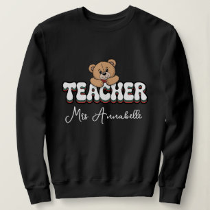 Personalisiertes Lehrer Retro-Stil-Design Sweatshirt