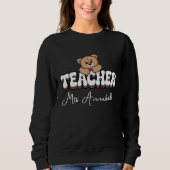 Personalisiertes Lehrer Retro-Stil-Design Sweatshirt (Vorderseite)