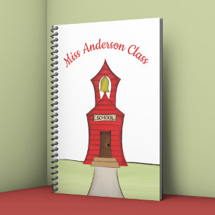 Personalisiertes Lehrer-Schulhaus-Klassennotizbuch Notizblock
