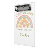 Personalisiertes Lehrer-Vibes-Only-Mini-Clip-Board Mini Klemmbrett (Gewinkelt2)