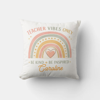 Personalisiertes Lehrer-Vibes-Only-Wurfkissen Kissen