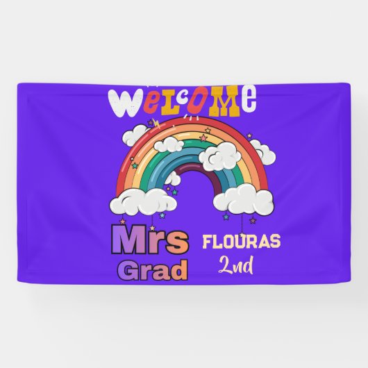 Personalisiertes Lehrer-Willkommens-Regenbogen-Kla Banner (Horizontal)
