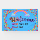 Personalisiertes Lehrer-Willkommensschild | Benutz Banner (Horizontal)
