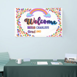 Personalisiertes Lehrer-Willkommensschild Benutz Banner