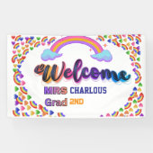 Personalisiertes Lehrer-Willkommensschild | Benutz Banner (Horizontal)