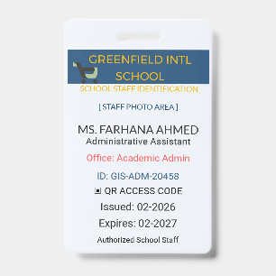 Personalisiertes Lehrerabzeichen Sicher Ausweis