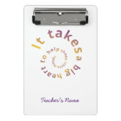 Personalisiertes Lehrerdank-Clipboards - Spir Mini Klemmbrett (Vorderseite)