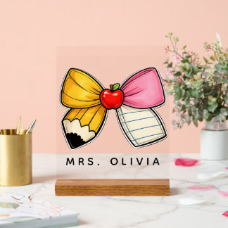 Personalisiertes Lehrergeschenk | Benutzerdefinier Acrylschild