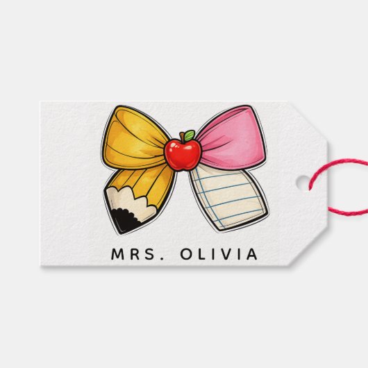 Personalisiertes Lehrergeschenk | Benutzerdefinier Geschenkanhänger (Vorderseite (Horizontal))