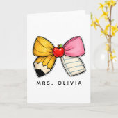 Personalisiertes Lehrergeschenk | Benutzerdefinier Karte (Gelbe Blume)