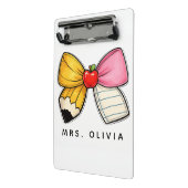 Personalisiertes Lehrergeschenk | Benutzerdefinier Mini Klemmbrett (Gewinkelt2)