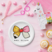 Personalisiertes Lehrergeschenk | Benutzerdefinier Pappteller (Party)