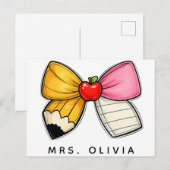 Personalisiertes Lehrergeschenk | Benutzerdefinier Postkarte (Vorne/Hinten)