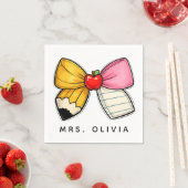 Personalisiertes Lehrergeschenk | Benutzerdefinier Serviette (Beispiel)