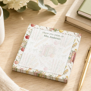 Personalisiertes Lehrergeschenk Floral Von Schreib Post-it Klebezettel