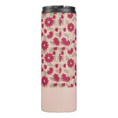 Personalisiertes Lehrergeschenk, rosa Gänseblümche Thermosbecher (Rückseite)